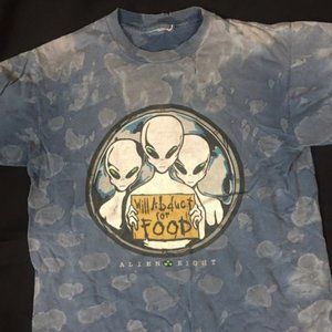 Alien Eight Will Abduct VTG 90s Shirt UFO